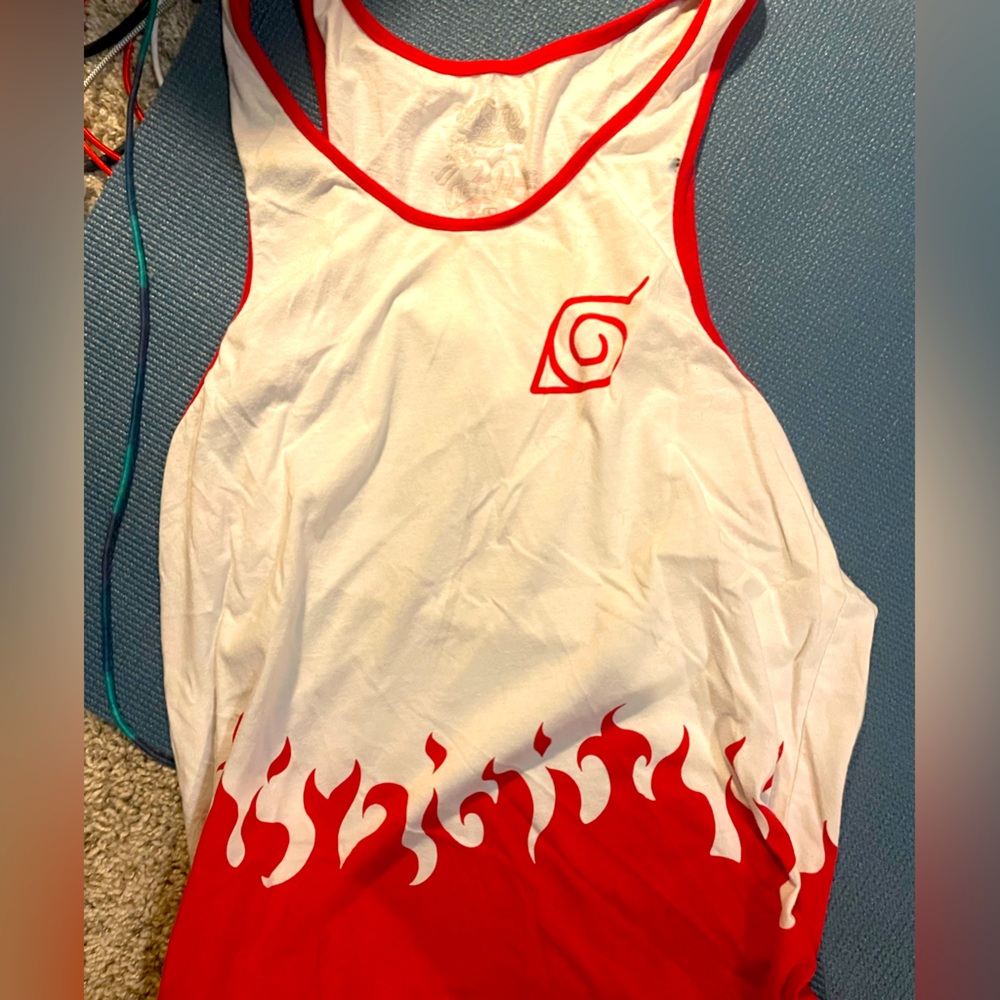 White Naruto Mens Tank Top (L)